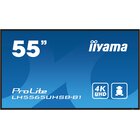 IIyama LH5565UHSB-B1 Design chiosco 138,7 cm (54.6") LED Wi-Fi 800 cd/m² 4K Ultra HD Nero Processore integrato Android 11 24/7