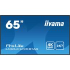 IIyama LH6541UHS-B1AG visualizzatore di messaggi 163,8 cm (64.5") LCD 500 cd/m² 4K Ultra HD Nero 24/7