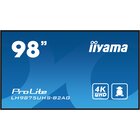 IIyama LH9875UHS-B2AG visualizzatore di messaggi Pannello piatto per segnaletica digitale 2,48 m (97.5") LED Wi-Fi 500 cd/m² 4K Ultra HD Nero Processore integrato Android 11 24/7