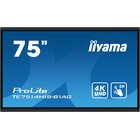 IIyama TE7514MIS-B1AG visualizzatore di messaggi Pannello piatto interattivo 190,5 cm (75") LCD Wi-Fi 435 cd/m² 4K Ultra HD Nero Touch screen Processore integrato Android 24/7