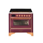 Ilve MI096NE3/BUP cucina Cucina freestanding Elettrico Piano cottura a induzione Rosso A+