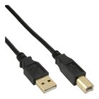 InLine Cavo USB 2.0 A maschio / B maschio, dorato, nero, 1m