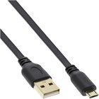 InLine Cavo USB 2.0 Micro, A maschio / Micro B maschio, Piatto, dorato, 3m