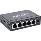 InLine switch di rete Gigabit a 5 porte, 1Gb/s, desktop, metallo, senza ventola