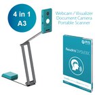 Iris I.R.I.S. IRIScan Visualizer 7 + Readiris Dyslexic 2.0 Scanner aereo 4160 x 3120 DPI A3 Blu artico, Argento