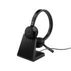 JABRA Evolve 65 TE Auricolare Con cavo e senza cavo A Padiglione Ufficio USB tipo A Bluetooth Base di ricarica Nero