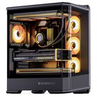 Jonsbo D400 Case per PC, Mid Tower, ATX, Vetro temperato - Nero