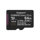 Kingston 64GB microSDXC Canvas Select Plus Gen3 100R A1 (Adattatore SD non incluso)