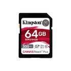 Kingston Canvas React Plus 64 GB V90 SD UHS-II Classe 10 300 MB/s in lettura 260MB/s in scrittura