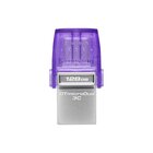Kingston MicroDuo 3C USB 128 GB USB Type-A / USB Type-C 3.2 Gen 1 Acciaio inossidabile, Porpora