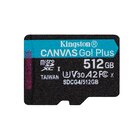 Kingston microSDXC 512 GB Canvas Go Plus Gen4 200R A2 U3 Confezione singola senza ADP