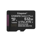 Kingston micSDXC 512GB Canvas Select Plus Gen3 150R A1 (Adattatore SD non incluso)