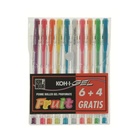 Koh-I-Noor NAGP10P penna gel Capped gel pen Blu, Verde, Arancione, Rosa, Rosso, Viola, Bianco, Giallo 10 pezzo(i)