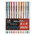 Koh-I-Noor NAGP10S penna gel Capped gel pen Blu, Verde, Grigio, Arancione, Rosa, Rosso 10 pezzo(i)