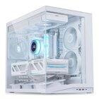 Lian Li O11 Dynamic Mini V2 Flow PC Case, Mini Case, ATX, Vetro Temperato - incluse 5 ventole da 120 mm, bianco