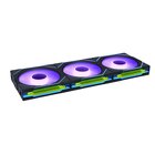 Lian Li UNI FAN SL-INF Wireless ARGB PWM - Pacchetto da 3, con controller, lama inversa, 120mm, nero - Reverse