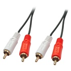 LINDY 35661 cavo audio 2 m 2 x RCA Rosso, Bianco