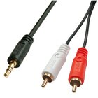 LINDY 35680 1m 3.5mm 2 x RCA Nero cavo audio