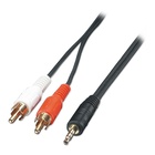 LINDY 35681 2m 3.5mm 2 x RCA Nero, Rosso, Bianco cavo audio