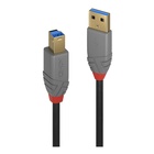 LINDY 36743 cavo USB 3 m 3.2 Gen 1 (3.1 Gen 1) USB A USB B Nero, Grigio