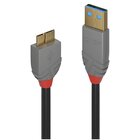 LINDY 36768 cavo USB USB 3.2 Gen 1 (3.1 Gen 1) 3 m USB A Micro-USB B Nero