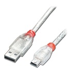 LINDY 41780 cavo USB 0,2 m 2.0 USB A Mini-USB B Trasparente