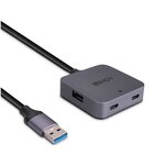 LINDY 43388 hub di interfaccia USB 3.2 Gen 1 (3.1 Gen 1) Type-A 5000 Mbit/s Nero, Grigio