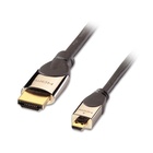 LINDY CROMO, HDMI - Micro HDMI, 1m cavo HDMI HDMI tipo A (Standard) HDMI tipo D (Micro) Nero, Argento