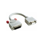 LINDY DVI-A/VGA FM cable, 0.2m 0.2m DVI-A VGA (D-Sub) Grigio