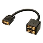LINDY VGA Splitter Cable 0.18m VGA (D-Sub) VGA (D-Sub) Nero cavo VGA