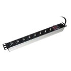 Link Multipresa da Rack 19", 8 Prese Schuko con Interruttore Spina Schuko 16A