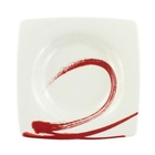 Livellara A0410757 piatto piano Quadrato Porcellana Rosso, Bianco 1 pezzo(i)