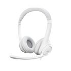 Logitech H390 USB Bianco Con audio digitale ottimizzato e controlli sul cavo