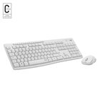 Logitech MK295 Silent Wireless Combo tastiera Mouse incluso Ufficio RF Wireless QWERTY Inglese Bianco