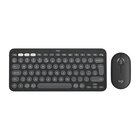 Logitech Pebble 2 Combo tastiera + Mouse Universale RF senza fili + Bluetooth QWERTY US International Grafite