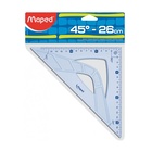 Maped 242426 squadra 45° triangle Plastica Blu, Traslucido