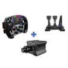 Moza Racing Super Formula BUNDLE COMPLETO - R12 Interasse trasmissione diretta (12Nm) + MOZA FSR volante formula high-end (28 cm) + Pedaliera MOZA CRP Premium con cella di carico Nero, Oro, Giallo