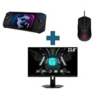 MSI Claw A1M-243IT Core Ultra 5 135H 16GB 512GB 7" FULLHD 120Hz Windows 11 Home + MAG 244F Monitor PC 59,9 cm (23.6") 1920 x 1080 Pixel Full HD LCD Nero + FORGE GM100 Gaming Ambidestro USB tipo A Ottico 6400 DPI