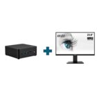 MSI CUBI NUC 1M-027IT SSD 512GB i5 Windows 11 Pro Ram 8GB Alimentatore 65W + Pro MP2412 23.8" FullHD Full HD Nero