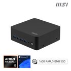 MSI Cubi Z AI 8M R5 8645HS FS AMD Ryzen 5 8645HS RAM 16GB SSD 512GB Windows 11 Pro Nero