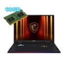 MSI Raider 18 HX AI A2XWIG-067IT Core Ultra 9 285HX 18" UHD+ MiniLED 120Hz NVIDIA GeForce RTX 5080 GDDR7 16GB Windows 11 Pro Configurato con 96GB di ram