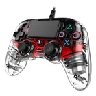 Nacon Gamepad PlayStation 4 Rosso, Trasparente