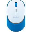 Nilox Mouse Dual Silent recharg White/Blu