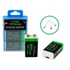 Patona 2x Batterie 9V Premium USB-C 3600mWh 1,5V