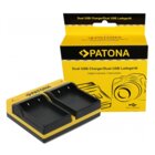 Patona Caricabatterie dual per Olympus BLX-1