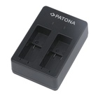 Patona Caricabatterie Dual USB per GoPro