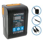 Patona Platinum V-Mount Batteria BP-155W PD65 155Wh USB-C USB-A 2xD-Tap DC-out inclusa Custodia rigida