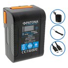 Patona Platinum V-Mount Batteria BP-99W PD65 99Wh USB-C USB-A 2xD-Tap DC-out inclusa Custodia rigida
