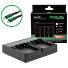 Patona Premium Dual PD Carica Batterie per Olympus BLX-1 Incl. USB-C Input/Output