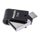 Philips FM32DA148B/00 USB 32 GB Nero, Argento